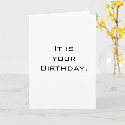 Het is je verjaardag kaart (Gele Bloem)