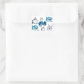 Het is Jeff, het stripfiguurtje van Landshark Vierkante Sticker (Tas)