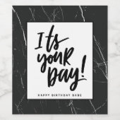 Het is jouw dag wijn etiket (Enkel label)