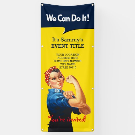 Het is jouw persoonlijke Rosie Event Verticaal Spandoek (Verticaal)