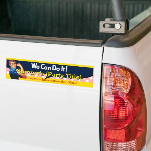 Het is jouw Rosie Party Bumper personaliseer het Bumpersticker (Op Truck)