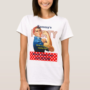 Het is jouw Rosie Party T-shirt Personaliseer het