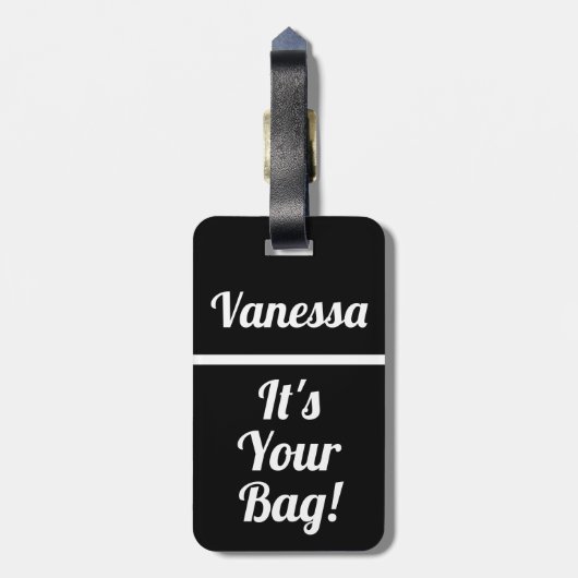 Het is jouw tas | Grappig bagagelabel voor reizige (Achterkant verticaal)