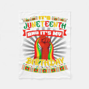 het is juneteenth en mijn verjaardag afrikaans zwa fleece deken