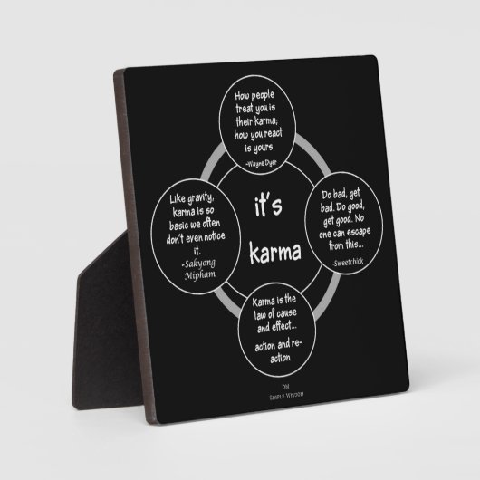 Het is Karma. Plaque Fotoplaat (Voorkant)