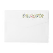 Het is kerstfeestdag rond het label (Achterkant)