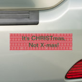 Het is kerstmis, geen X-mas! Bumpersticker (Op auto)