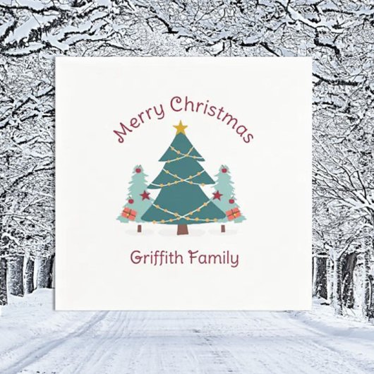 Het is Kerstmis! Speciale gezinsvakantie servetten