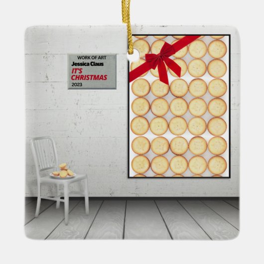 'Het is Kerstmis' van Jessica Claus Keramisch Ornament (Voorkant)