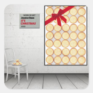 'Het is Kerstmis' van Jessica Claus Vierkante Sticker