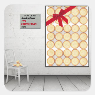 'Het is Kerstmis' van Jessica Claus Vierkante Sticker