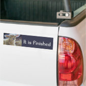 Het is klaar! Bumpersticker (Op Truck)