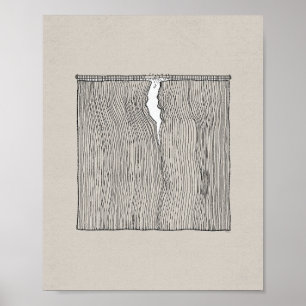 Het is klaar - Mattheüs 27:51 Bijbelse muurkunst Poster