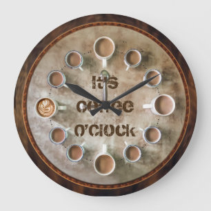 Het is Koffie OClock Fun Coffee Lovers Kitchen Clo Grote Klok
