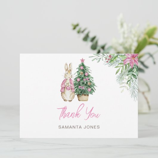 Het is koud buiten Baby Dank u kaart (Staand voorkant)