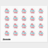 Het is koud buiten Baby  Ronde sticker (Vel)