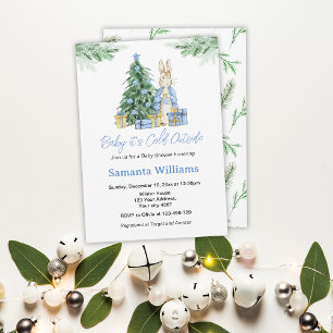 Het is koud buiten Baby shower Kaart