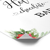 Het is koud buiten baby shower warme chocoladebar poster (Hoek)