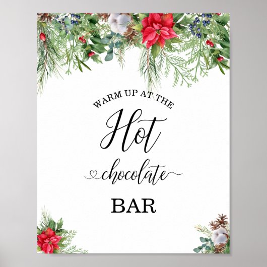 Het is koud buiten baby shower warme chocoladebar poster (Voorkant)