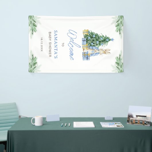 Het is koud buiten Baby shower Welkom Spandoek (Beurs)