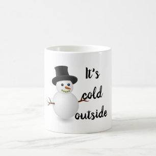 Het is koud buiten Cute Snowman Winter Season Koffiemok