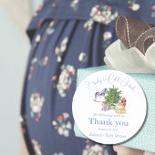 Het is koud buiten het Baby shower van de kerstboo Ronde Sticker