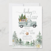 Het is koud buiten het Baby shower van de winterdi Kaart (Voorkant)