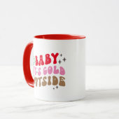 Het is koud buiten: Kerst Drink koffie Mok (Voorkant links)