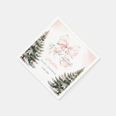 Het is koud buiten Pink Bow Baby shower Servet (Hoek)