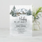 Het is Koud Buiten Winterbos Baby shower Kaart (Staand voorkant)