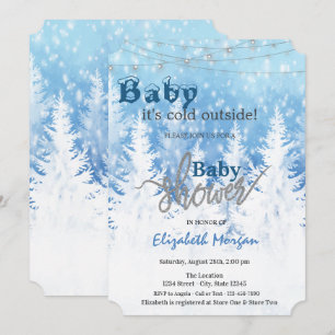 Het is Koud Buiten Wonderland Forest Baby shower Kaart