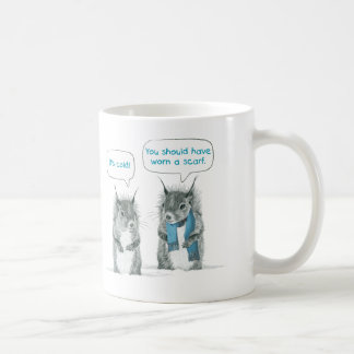 Het is koud! Je had een Scarf Funny Mug moeten dra Koffiemok