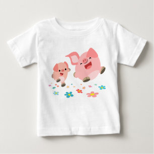Het is lente... twee Cartoon varkens Baby T-shirt