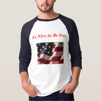 Het is leuk om vrij te zijn. Amerikaanse vlag. T-shirt