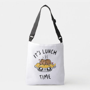 Het is lunchtijd crossbody tas