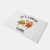 Het is lunchtijd deurmat (Schuin)