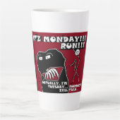 Het is maandag en zijn boosdoener Dinsdag Ren. Gra Latte Mok (Voorkant)