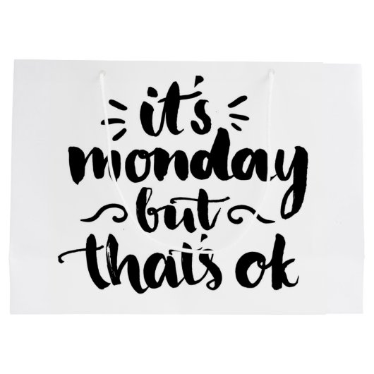 Het is maandag maar het is oké groot cadeauzakje (Achterkant)