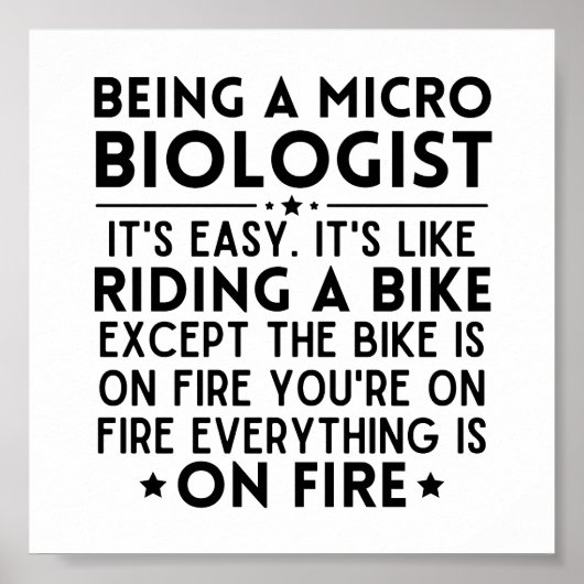 Het is makkelijk om een microbioloog te zijn. poster (Voorkant)