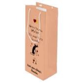 Het is mam's beurt voor een wijnwoordspeling wijn cadeautas (Voorkant Gekanteld)