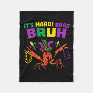 Het is Mardi Gras Bruh Funny Crawfish Carnaval Tie Fleece Deken