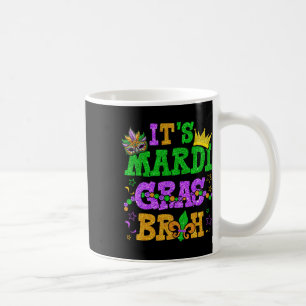 Het is Mardi Gras Bruh Funny Mardi Gras Tiener Boy Koffiemok