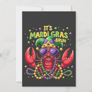 Het is Mardi Gras Bruh Grappige Garnalen New Orlea Kaart