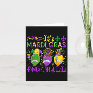 Het is Mardi Gras Football Player Team Kostuummask Kaart