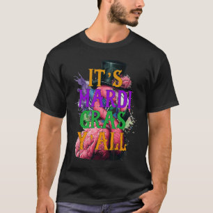 Het is Mardi Gras Yall Carnaval Party Cool Flaming T-shirt