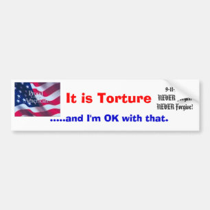 Het is marteling bumpersticker