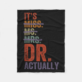Het is mejuffrouw mevrouw dokter doctorsdiploma wa fleece deken