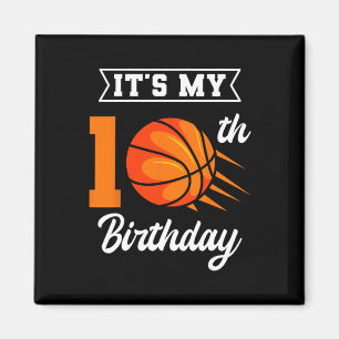 Het is mijn 10e verjaardag Bysketbyll Bday Party C Magneet