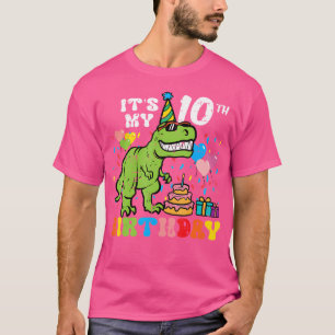 Het is mijn 10e verjaardag dinosaurus Trex 10 jaar T-shirt