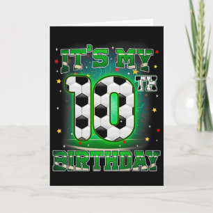 Het is mijn 10e verjaardag jongen voetbal 10 jaar  kaart